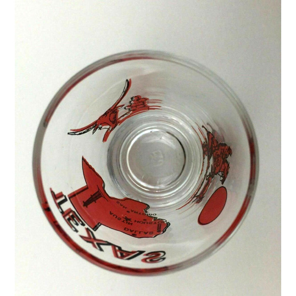 Texas State Map Mini Shot Glass Red Longhorn Rodeo Cowboy Barware - Picture 5 of 6